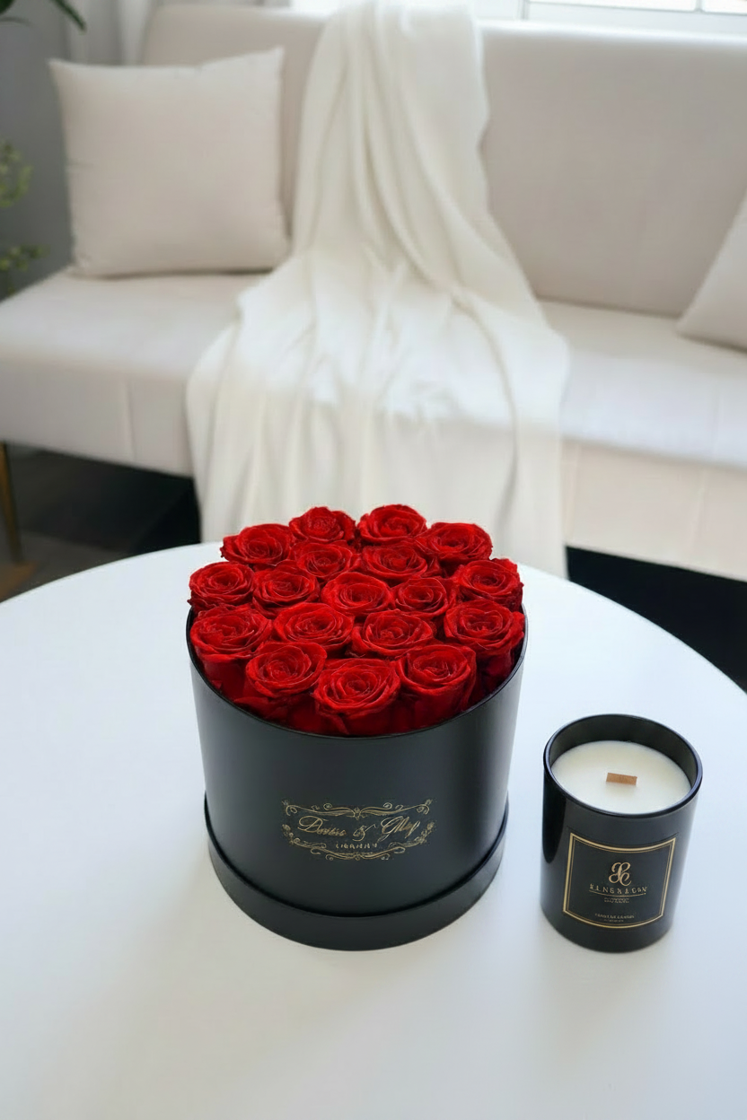 18 Red Round Black Box