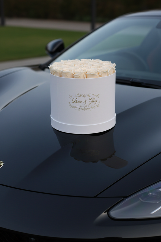 26 Champagne Round White Box