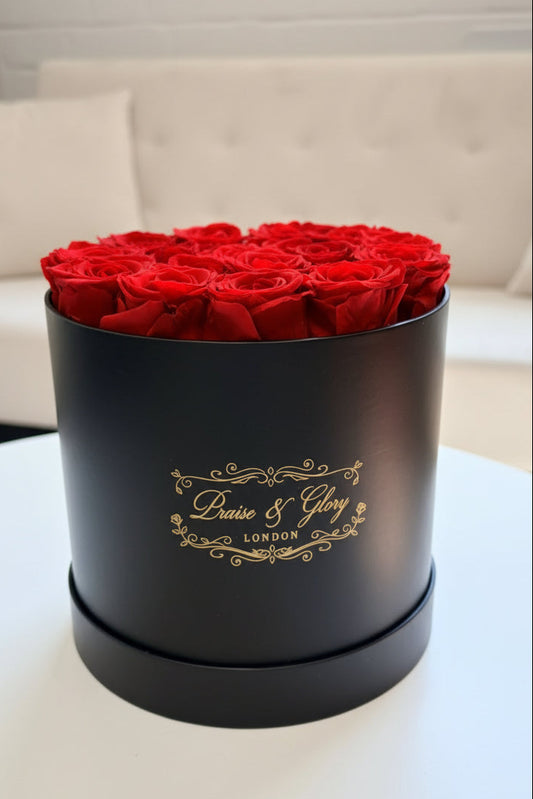 18 Red Round Black Box