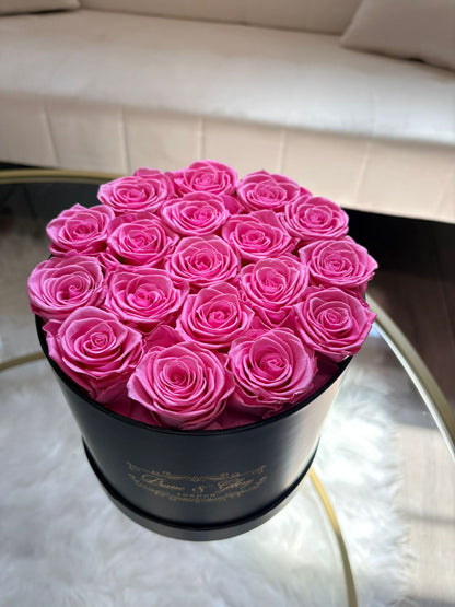 18 Sweet Pink Round Black Box