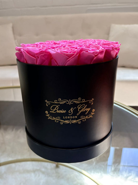 18 Sweet Pink Round Black Box