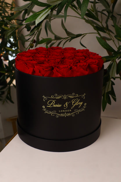 26 Red Round Black Box